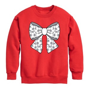 Boys' - Instant Message - Soccer Bow Graphic Long Sleeve Fleece Sweatshirt - 1 of 4