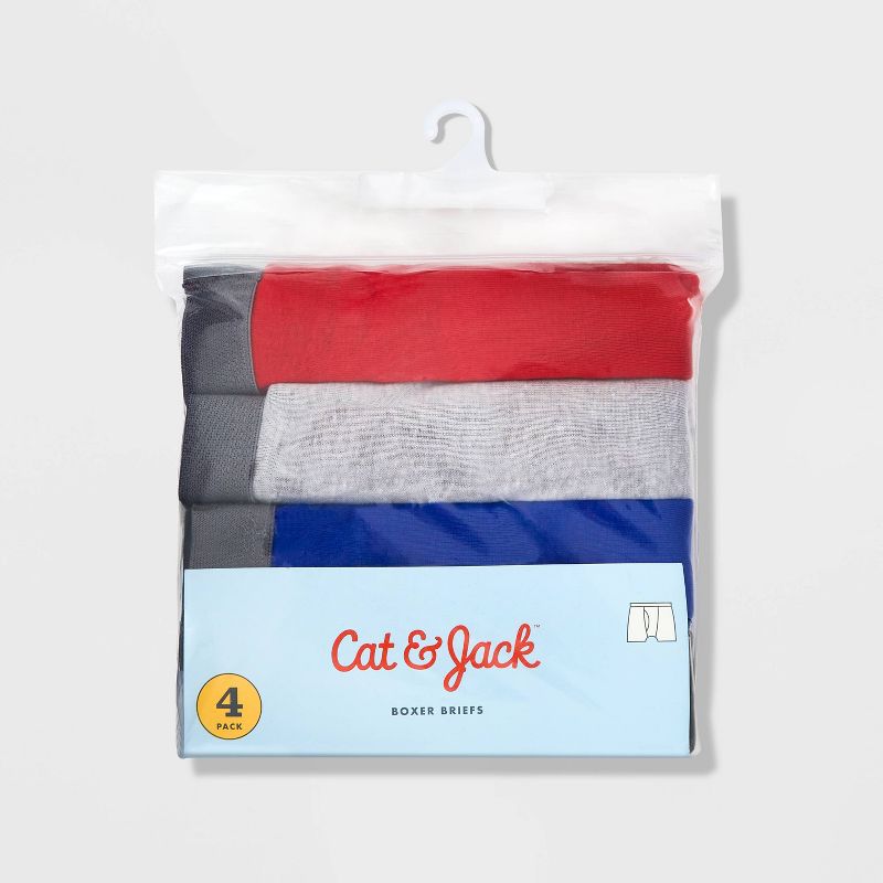 Boys' 4pk Boxer Briefs - Cat & Jack™ Red , 2 of 2