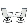 Moda Furnishings 2PCS Steel Teslin Outdoor Swivel Dining Armchairs - 3 of 4