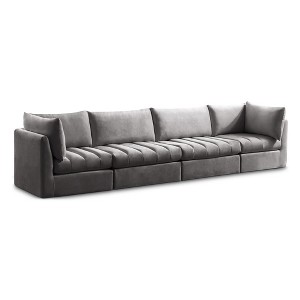 Meridian Furniture,Jacob Velvet Modular Sofa - 1 of 4