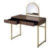 PAGED Makeup Vanity Modern Style Crystal Tufted Upholstery Dressing Table with Stool for Dressing Room - 2 of 4
