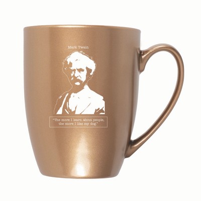 Elanze Designs The More I Learn About People The More I Like My Dog 10 ounce New Bone China Coffee Tea Cup Mug, Bronze