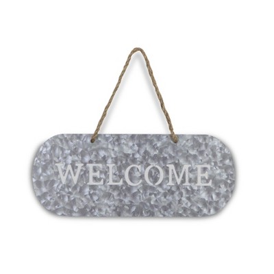 Cheung's PIetro Metal Garden Hanging "Welcome" Sign