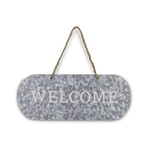 Cheung's PIetro Metal Garden Hanging "Welcome" Sign - 1 of 2