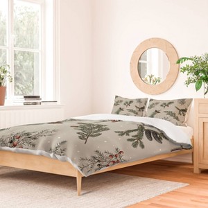 Deny Designs Full/Queen Emanuela Carratoni Festive Forest Duvet Cover and Pillow Sham - 1 of 4