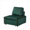 CAVINAS Armless Convertible Sleeping Single Sofa Bed Velvet Upholstered Couch with Removable Back for Apartment - 3 of 4