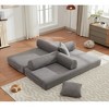 NicBex Oversized Upholstered Floor Sofa Bed with Convertible Folding Design,2-Seater Futon Couch Sleeper Sofa for Living Room,Bedroom - 4 of 4