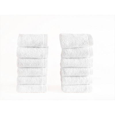 BT8100] 2 pc 12x12 Wash Cloth Set, 100% Cotton, White (72 set/ctn)