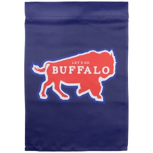 Northlight Blue and Red Let's Go Buffalo Outdoor Garden Flag 18" x 12.5" - 1 of 4