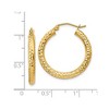 Black Bow Jewelry 3mm, 14k Yellow Gold Diamond-cut Hoops, 25mm (1 Inch) - 4 of 4