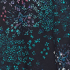 black starburst floral