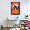 Stupell Industries Cat Peeking from Jack-o-Lantern Floating Frame Canvas Art - 3 of 4