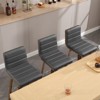 Bekrvio 26" Counter Height Bar Stools - PU Leather Swivel, L Shape Back, Upholstered, Mid-Century Modern Chairs for Kitchen Counter Island - 3 of 4