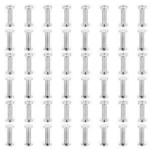 Unique Bargains Rust Proof Leather Belt Scrapbook Binding Accessories M5 Chicago Screws 50 Sets - 1 of 4