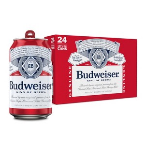 Budweiser American Lager Beer - 24pk/12 fl oz Cans - 1 of 4