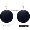 Natural Wood Teardrop & Circle Earrings with Stainless Steel Studs, Bohemian Retro Dangle Jewelry for Women - 2 of 4