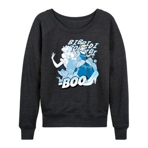 Women's - Disney Princess - Cinderella Pop Lightweight French Terry Wide Neck Long Sleeve Shirt - 1 of 4