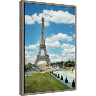 Eiffel Tower Paris Framed Canvas Print 16 x 23 inches