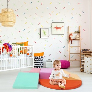 COZONY Soft PU Leather Toddler Climbing Toys, Colorful Foam Blocks for Toddlers 1–3 Ages, Slide & Soft Play Climber Set - 1 of 4