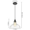 Rennnsan Daleris 11"W 1-Light Dome Glass Modern Dimmable Pendant in Black - 3 of 4