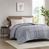 Minimalism Style Cooling Jersey Knit Down Alternative Comforter, Silky & Smooth Lightweight Bedding for All Season, Contemporary Design Bed Blanket - 2 of 4