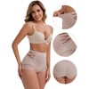 INSPIRE CHIC Women's High-Waisted Tummy Control Butt Lifting Briefs Lace Trim Stretch Comfortable and Breathable Panties - 3 of 4
