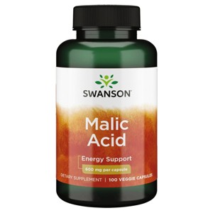 Swanson Malic Acid – Vegetarian Capsules [600 mg, 100 Count] - 1 of 4