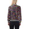 Anna-Kaci Women's Sequin Bomber Jacket with Ribbed Trim and Front Zipper Closure - 4 of 4