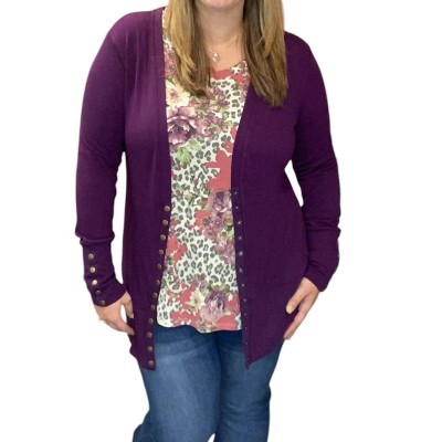 Women's Holly Snap Cardigan - Flowerdaze
