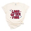 Simply Sage Market Land Of The Free Retro Garment Dyed Tee - L - Ivory - 2 of 4