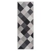 Machine Washable Plaid Checkered Design Non-Slip Rubberback Runner Rug Modern Abstract Geometric Print Carpet - 2 of 3
