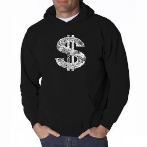 LA Pop Art Men's Word Art Hooded Sweatshirt - Dollar Sign - 1 of 4