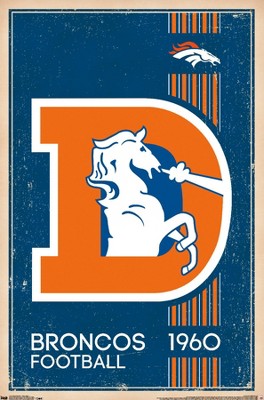 Trends International Nfl Denver Broncos - Neon Helmet 23 Unframed Wall  Poster Prints : Target