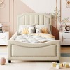 MAYEERTY Twin Size Upholstered Daybed, Rabbit Ear Headboard, Kids Bedroom, Pink - 2 of 4