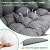 Brafabhome 2 Person Hanging Egg Chair with Stand, Rattan Wicker Double Egg Swing Chairs Hammock Chair with Fluffy Cushion for Indoor Outdoor Backyard - 4 of 4