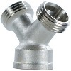 Certified Appliance Accessories® Y-Fitting, 3/4 In. FGH x 3/4 In. MGH x 3/4 In. MGH in Silver - 2 of 4