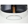 Elegant Lighting Ashwell 1-Light Black Pendant with Clear Glass Shade - 4 of 4