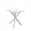 Probe Hues Modern Glass Side Table with Tempered Top and Metal Legs for Living Room - 2 of 4