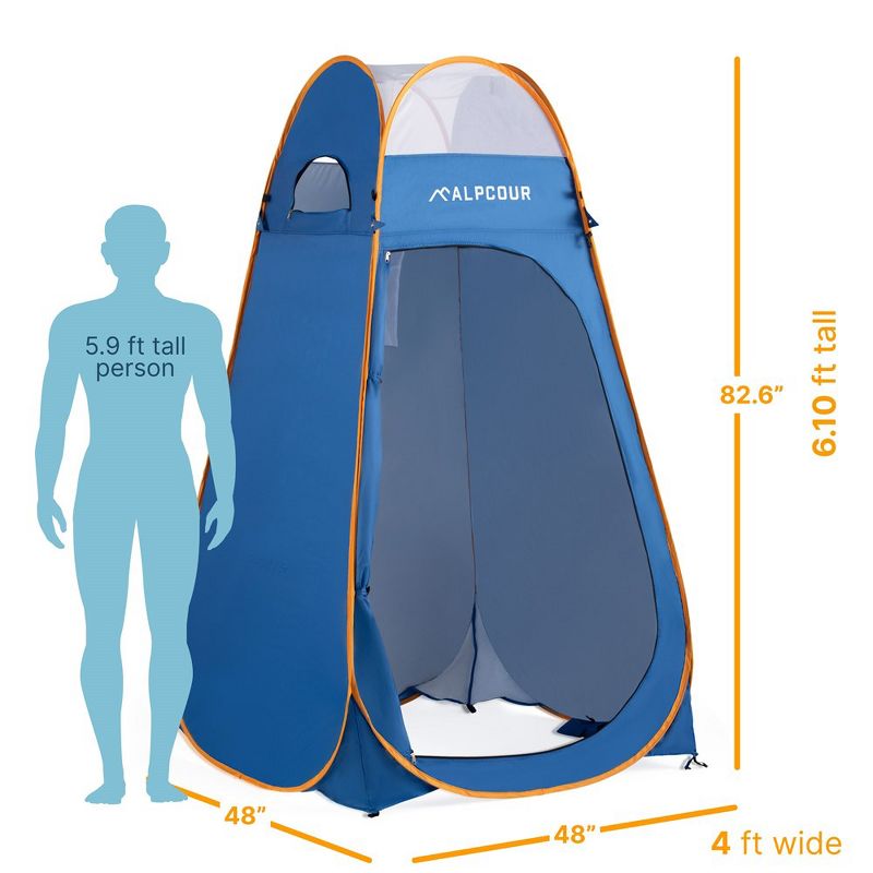 Alpcour Pop-Up Privacy Tent - Portable, Durable & Waterproof Shelter for Camping, 2 of 10