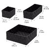 Itopfox Woven Storage Baskets for Organizing, Small Black Cube Bin Container Tote Organizer Divider for Drawer, Closet, Shelf, Dresser, Set of 4 - 3 of 4