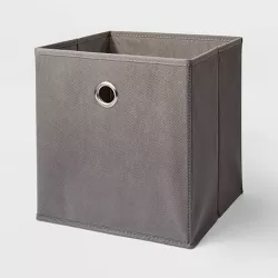 11" Fabric Cube Storage Bin Warm Gray - Room Essentials™