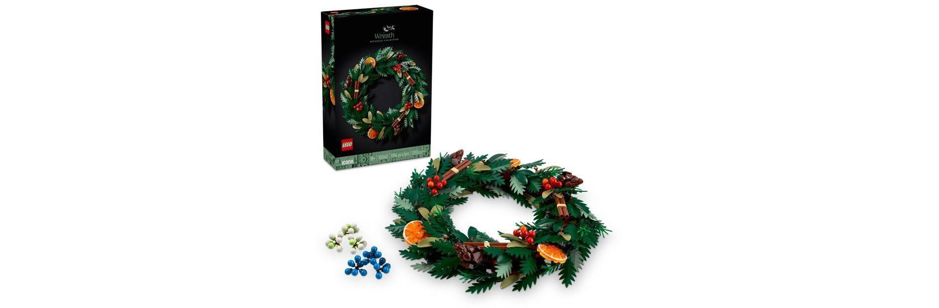 LEGO Icons Wreath-Making Kit and Holiday Garland 10340