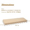 Aoodor 46.5'' x 17.7'' x 3'' Patio Bench Cushion, Olefin Fabric Slipcover Sponge Foam, Outdoor Use - 3 of 4