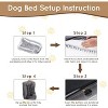 XIYUYEU 28" Dog Bed Pet Bed for Small and Medium Dogs and Cats Memory Foam with Washable Removable Cover, Grey - 3 of 4
