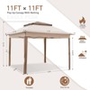 EAGLE PEAK 11x11 Pop Up Gazebo with Mesh Netting, Easy Up Screened Canopy for Patio and Backyard,  Easy Set up Outdoor Gazebo - 3 of 4