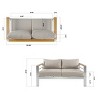 Coolbibila-Patio Club Chair, Aluminum Accent Chairs, Arm Chairs With Cushion And Back, Patio Accent Chairs With Modern Design - 4 of 4