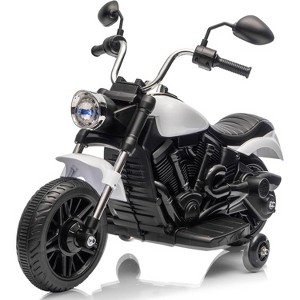 12V Kids Ride on Motorcycle,3-Wheel Kids Toddler Electric Motorcycle w/Training Wheels - 1 of 4