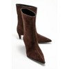 Aleo - Brown Suede Leather Pointed Toe Boot (Women) brown 5.5 Forever & Always Shoes US - 2 of 4
