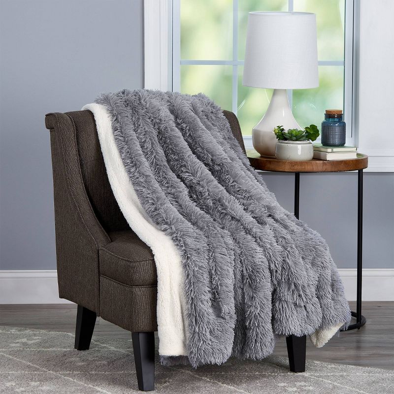 60"x70" Faux Fur Throw Blanket - Yorkshire Home, 3 of 5