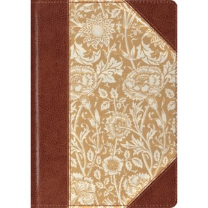 ESV Single Column Journaling Bible, Large Print (Cloth Over Board, Antique Floral Design) - (Hardcover) - 1 of 1